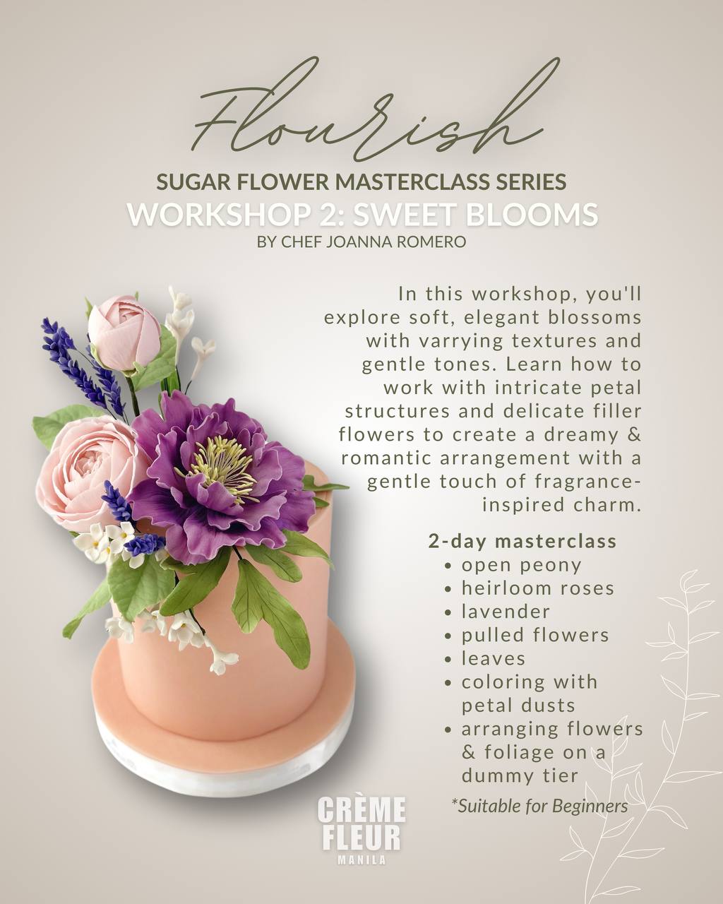 Flourish Sugar Flower Masterclass Series